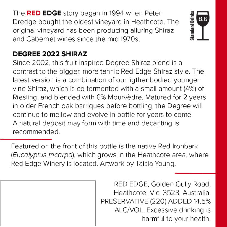 The back label of my floral design