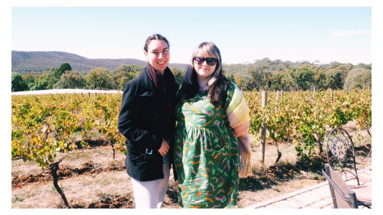 Myself with fellow intern, Meg